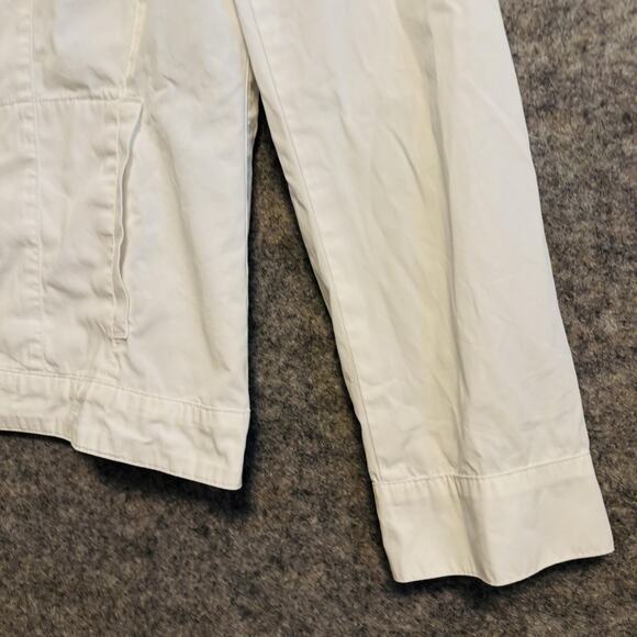 Max Mara Weekend Jacket Women Size 8 White Long Sleeve Lightweight Casual Cotton - Picture 5 of 14